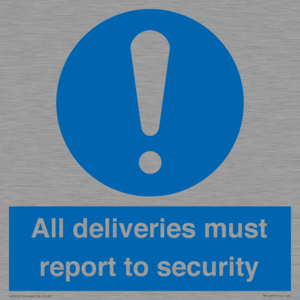 All deliveries must report to security